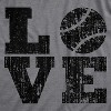 Womens LOVE Baseball Mama Funny Game Day Lover Cute Cool T shirt for Ladies - Crazy Dog Women's T Shirt - 2 of 4