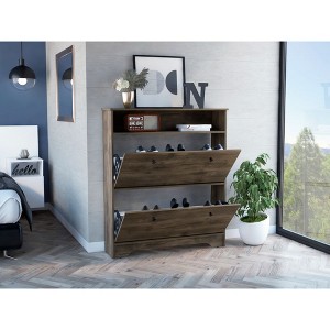 Vynxaria Superior Top Shoe Rack - Two Shelves, 39.3" Wide - 1 of 4