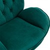 XINGHANZHENXUAN Modern Velvet Accent Chair with Ottoman, Armless Lounge Set for Living Room, Bedroom - 3 of 4