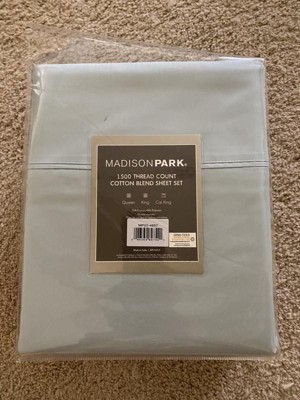 Madison Park Queen 1500 Thread Count Cotton Sheet Set | Seafoam