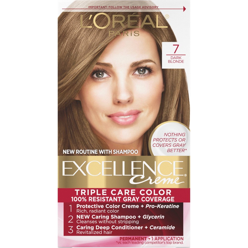 Photos - Hair Dye LOreal L'Oreal Paris Excellence Triple Protection Permanent Hair Color - 6.3 fl o 