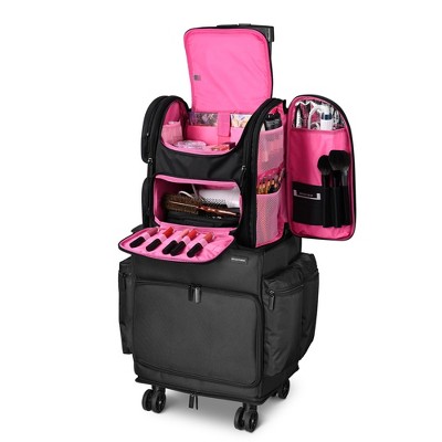 Byootique Soft Sided Makeup Backpack Portable Organizer with Heat Isolation