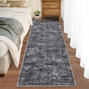 Machine Washable Modern Abstract Area Rug, Non-Slip Soft Velvet Low-Pile Carpet for Living Room, Bedroom, Dining Room, Pet-Friendly - 1 of 4