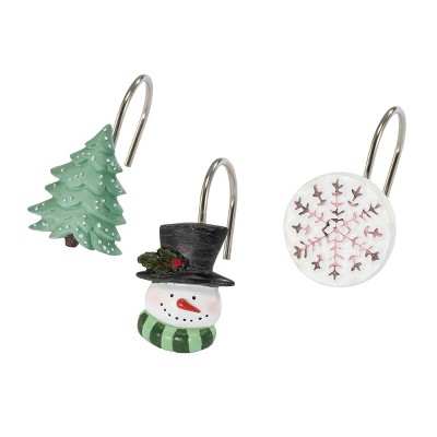 Avanti Linens Winter Snowman Shower Hooks