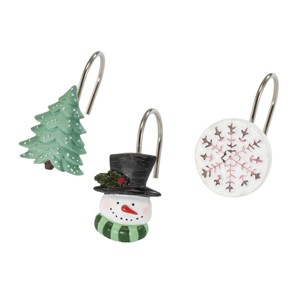 Avanti Linens Winter Snowman Shower Hooks - 1 of 3