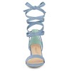 Allegra K Women's Open Toe Block Heel Lace Up Sandals - 2 of 4
