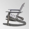 Malibu 2pk Acacia Wood Adirondack Rocking Chair Dark Gray - Christopher Knight Home - 4 of 4