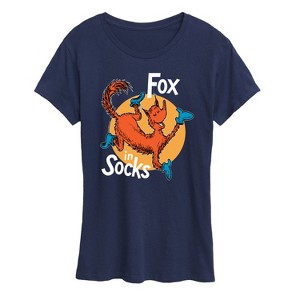 Women's - Dr. Seuss - Fox In Socks Jumping Short Sleeve Graphic T-Shirt - 1 of 4