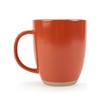 Elanze Designs Raw Clay Bottom Rust Red 13 ounce Ceramic Coffee Mugs Set of 4 - 2 of 4