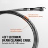 VEVOR Drain Cleaning Cable 45 FT x 7/8 Inch, Professional Sectional Drain Cleaner Cable with 6 Cutters for 0.8" to 5.9" Pipes - 3 of 4
