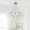 Dewdrop  Modern Luxury Style Sphere Pendant Chandelier 13 Light High Transparency Glass Iron Copper Finish ETL for Dining Room - 3 of 4