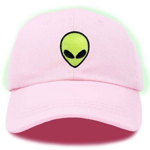 Dalix Alien Embroidered UFO Dad Hat Cotton Baseball Cap Adjustable Mens - 1 of 4