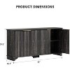 Sideboard Buffet Cabinet with 4 Fluted Doors, Farmhouse Kitchen Cupboard Storage with Adjustable Shelves, Modern Coffee Bar Cabinet for Dining Room - 3 of 4