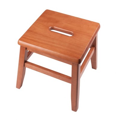 Rustic Gray Solid Wood 12" Conductor Stool Set