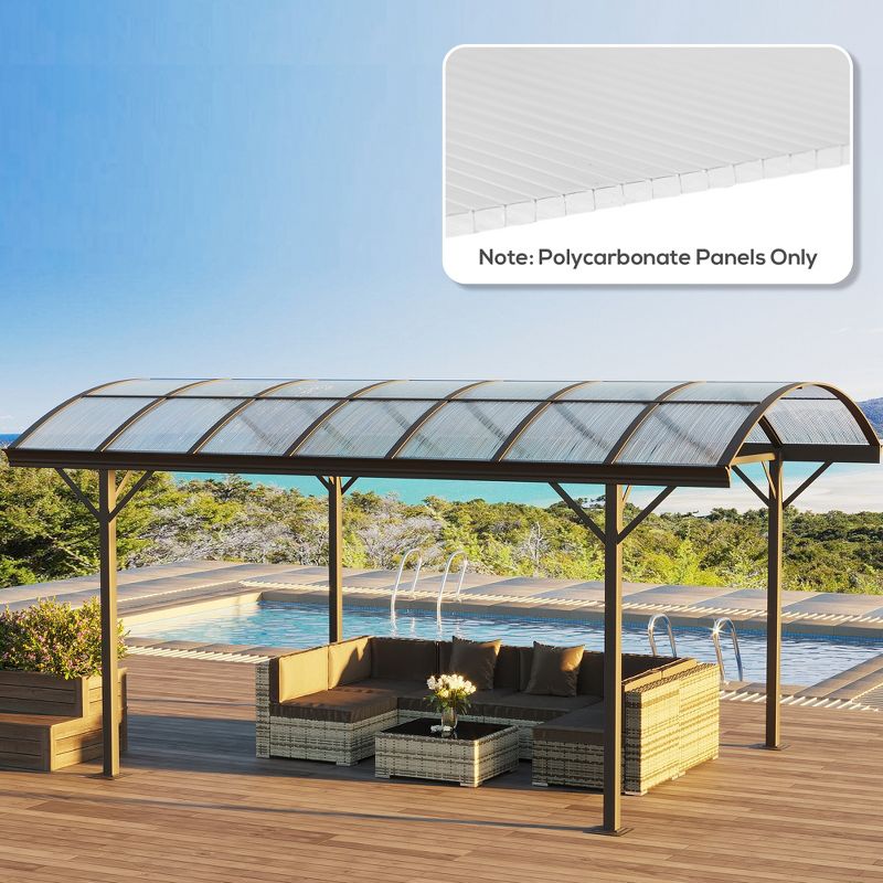 Outsunny 14 Piece Twin-Wall Polycarbonate Greenhouse Panels, 4' x 2' x 0.16", 2 of 7