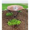 Achla Designs 28.5" Hammered Bird Bath with Wrought Iron Folding Ring Stand Copper - image 4 of 4