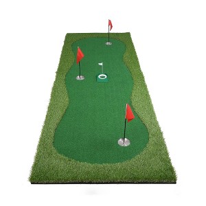 NAYSAYE Golf Trainer Professional Putting Green Mat Realistic Putting Experience for Indoor Outdoor, Green, 120"*39.6"*2" - 1 of 4