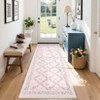 Modern Boho Farmhouse Bedroom Living Room Rugs, Floral Leaf Print Non Slip Throw Carpet for Dining Room Kitchen Office - 4 of 4