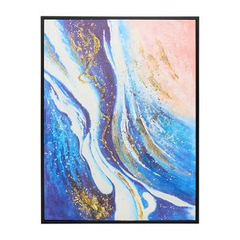 SAGEBROOK HOME 30"x40" Hand Painted Abstract Canvas