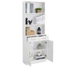 NicBex Tall Bathroom Storage Cabinet with Doors & Drawers,Bathroom Floor Cabinet with 3-Tier Open Shelves,Storage Cabinets for Kitchen,Office - 2 of 4