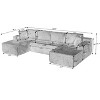 Dolonm U-modular Combination Sofa Set, Compressible Boneless Sofa, Corduroy Fabric Cloud Sofas, No Assembly, for Living Rooms Bedrooms - 2 of 4