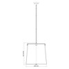Weston 5-Light Pendant - Minimalist Steel Fixture with White Linen Shade, Dimmable, Damp Rated - 4 of 4