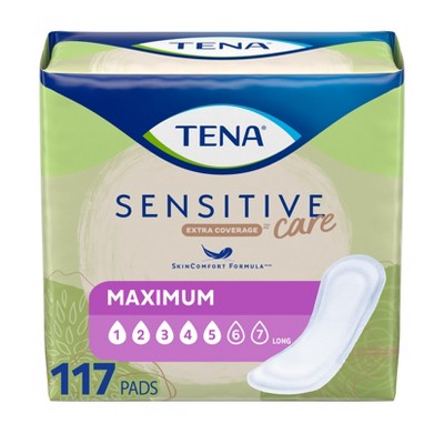 TENA Sensitive Care Maximum Regular Incontinence Pads  - 117ct