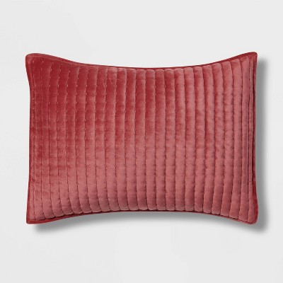 Standard Velvet Solid Quilt Sham Berry - Threshold™