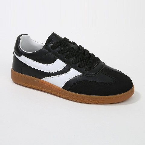 Женские кроссовки BERNESS Women's Lilliann Retro Layered Panel Lace-Up Sneakers Black 10