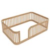 Polibi Wooden Floor Bed Frame with Fence Guardrails & Rounded Corners - 4 of 4