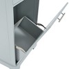 Kumasinova 48.5" Kitchen Cart with Power Outlets,Kitchen Island with Trash Can Storage,5-Wheel Rolling  Cart with 3 Drawers&Open Side Shelves for Home - 3 of 4