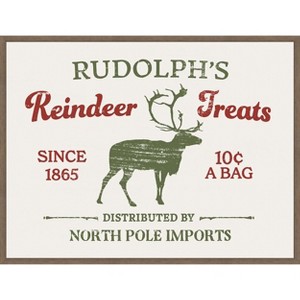 Amanti Art Christmas Farm Sign IV by Victoria Barnes Canvas Wall Art Print Framed - 1 of 4