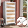 Crestlive Products 6 Drawers dressers for bedroom Rattan Dresser Storage Tower Tall Fabric Dresser with Wood Top &Wood Handles - 4 of 4