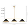 Rennnsan Fravira 54"W 3-Light Linear Modern Dimmable Kitchen Island Pendant - 3 of 4