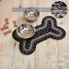 Sawyer Mill Black White Indoor/Outdoor Small Bone Rug 11.5x17.5 - 2 of 4