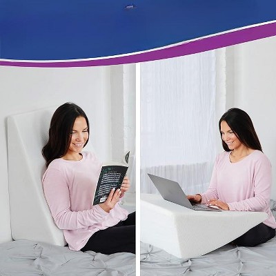 Premium White Memory Foam Wedge Pillow for Maternity and Comfort