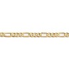 Black Bow Jewelry 4.5mm, 14k Yellow Gold, Open Concave Figaro Chain Bracelet - 2 of 4