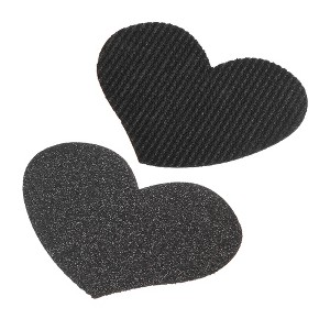 Unique Bargains Women's Hair Fixed Heart Shape Magic Paste Black 2 Pcs - 1 of 4