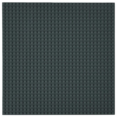 Strictly Briks Large Classic Stackable Baseplates, For Building Bricks, Bases, Gray, 1 Piece, 10x10 Inches