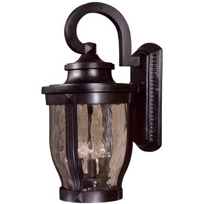 Minka Lavery Vintage Outdoor Wall Light Fixture Corona Bronze 20" Clear Hammered Glass for Post Exterior Barn Porch Yard Patio