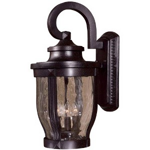 Minka Lavery Vintage Outdoor Wall Light Fixture Corona Bronze 20" Clear Hammered Glass for Post Exterior Barn Porch Yard Patio - 1 of 2