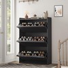 Jojoka Wooden Shoe Cabinet with Adjustable Shelves, Hidden Flip Storage for Entryway, Hallway, or Living Room - 3 of 4