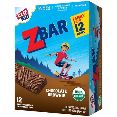 CLIF Kid ZBAR Organic Chocolate Brownie Snack Bars- 12ct