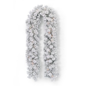 Christmas Flocked Winter Fir Garland - 1 of 4