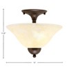 Toltec Lighting Any 2 - Light Flush Mount in  Bronze with 12" Amber Marble Shade - 2 of 2