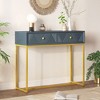 NicBex Console Table with 2 Drawers Modern Entryway Table with Stripe Design Side Table for Living Room, Entryway, Hallway - 2 of 4
