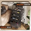 GALAXHERO Night Stand Set of 2 with Charging Station Nightstand with LED Light and 4 Storage Drawers Bedside Tables Wood Shelf Metal Frame 31.9" Tall - 4 of 4