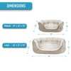 Arlee Home & Pet Cozy Orthopedic Eco-Friendly Durable Dog Bolster Bed - Beige - M - 4 of 4