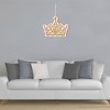 Big Dot of Happiness Little Princess Crown - Hanging Porch Pink & Gold Baby Shower or Birthday Party Outdoor Decor - Front Door Decor - 1 Piece Sign - 3 of 4
