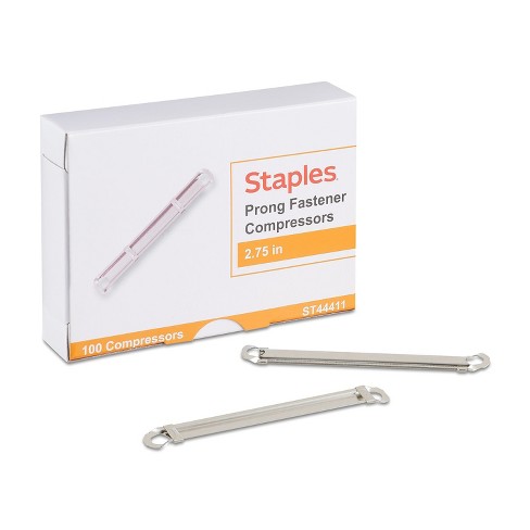 Staples 2-Piece Prong Fastener Complete Unit Silver 8.5 Width 3 Capac 50/pk 44435